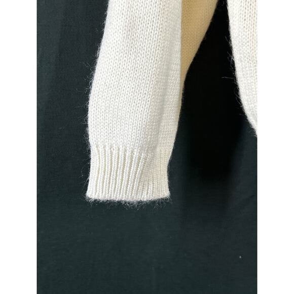 CHINAWEAR USA VTG Sweater M Cream Cottagecore Quite Luxury Embroidered Mock Neck - Picture 6 of 15